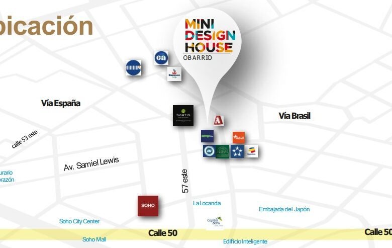 Obarrio, Area Bancaria: Apartamento con Co – Working, Cerca Estación del Metro