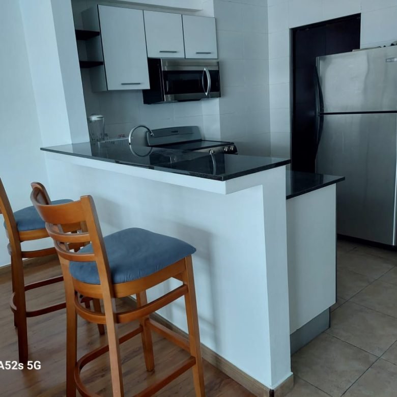 Ave Balboa, Bayfront: Amoblado, 1 Habitación, 1.5 Baño, Terraza, posibilidad de convertir a 2 recámaras
