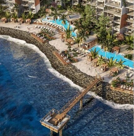 Viva en un Resort Frente Al Mar, Playa Privada, Isla de Lujo Ocean Reef en La Ciudad: The Palm