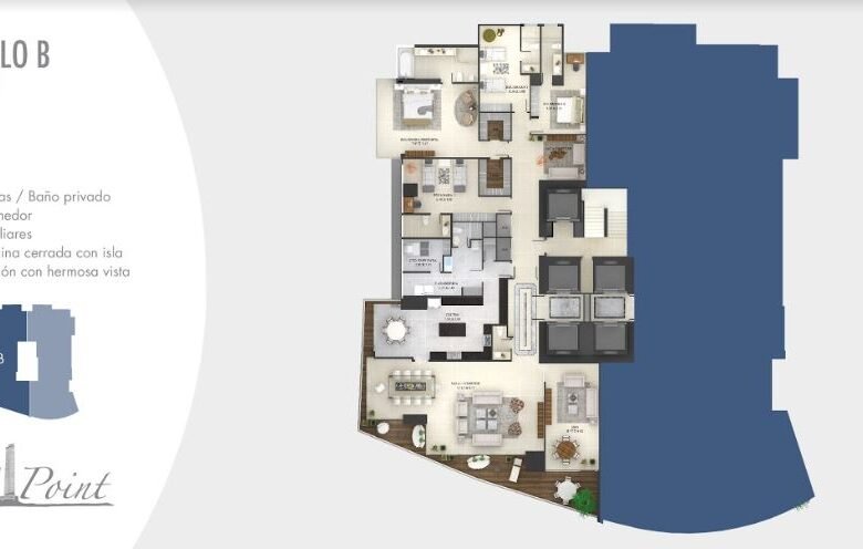 Paitilla Frente Al Mar: The Point, Lujoso Apartamento de 500 m², con Equipos