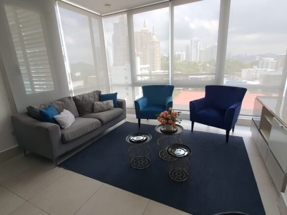 El Cangrejo: Luxor 300, Amoblado, Apartamento de 2 Habitaciones, Aire acondicionado Inverter