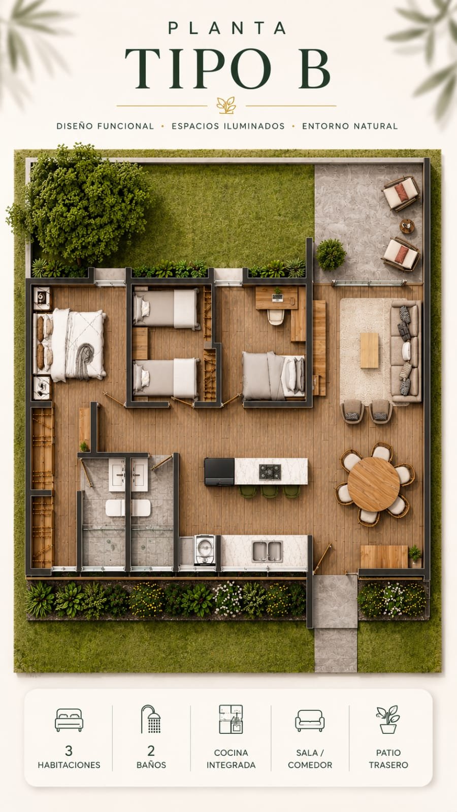 Su Casita para estrenar, en sector de Playa Vista Mar: 3 habitaciones